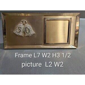 vintage 50th wedding anniversary musical photo frame gold tone music box
